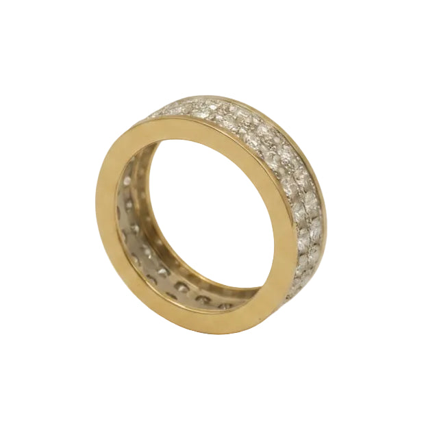 White gold, Yellow gold and Diamond Bandeau Ring