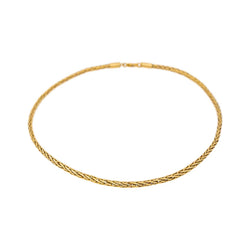 Yellow Gold Palm Leaf Link Necklace