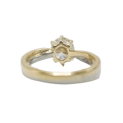 Solitaire Ring in White gold, Yellow gold, and Diamond