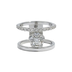 Marguerite Ring in White Gold and Diamonds