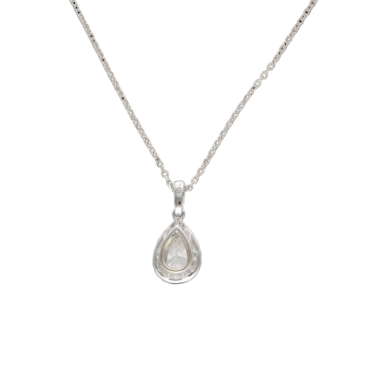 Necklace Pendant in White gold and Diamonds