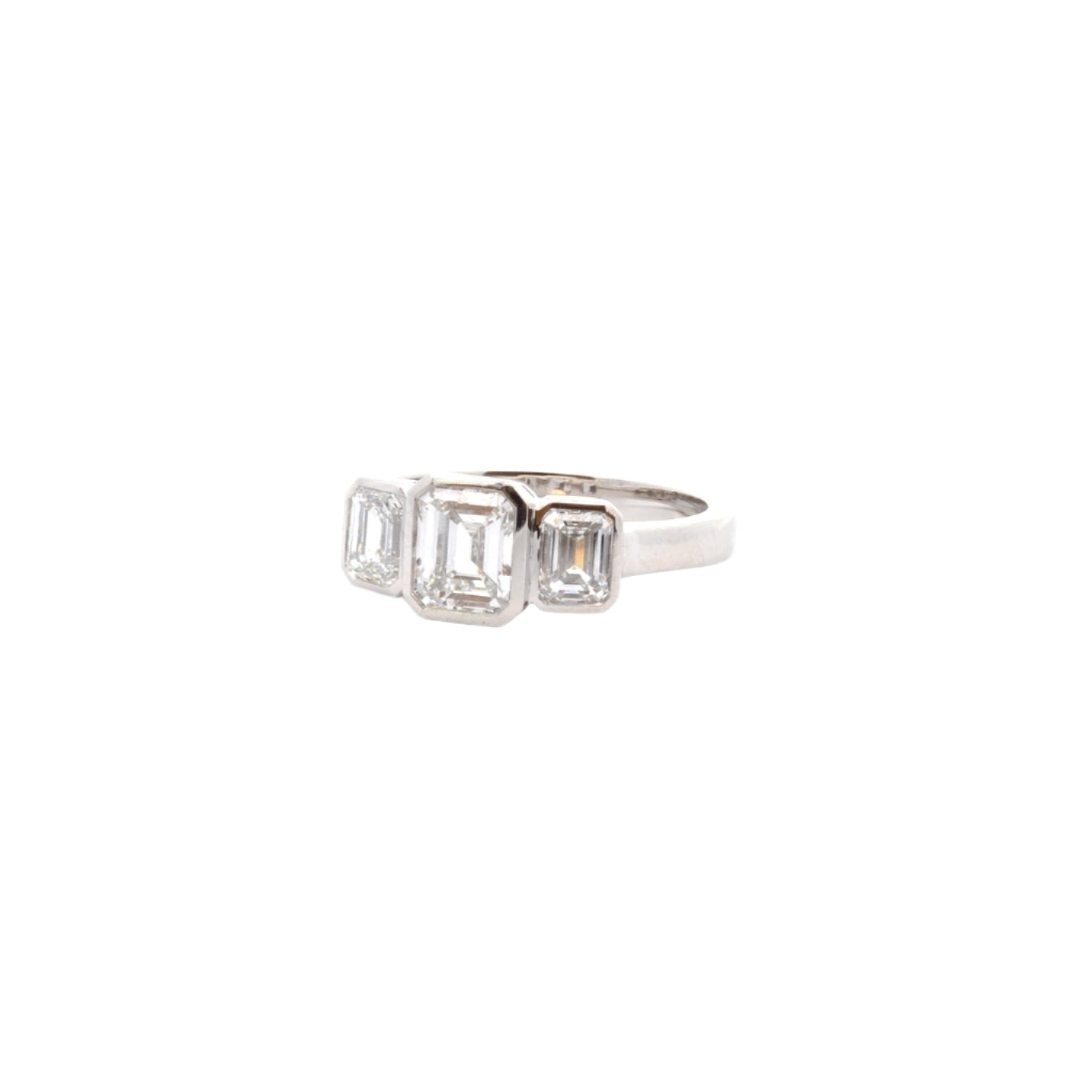 Bague diamant taille émeraude 1,03cts F/SI1