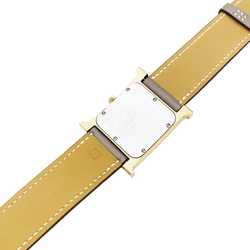 Montre Hermès, "Heure H", plaqué or, acier.