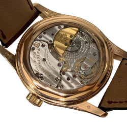 Patek Philippe "Calatrava 6000R-001" Watch in Rose gold and Leather