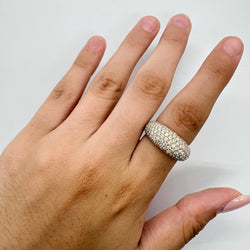 Bague Pavée en or jaune et diamants