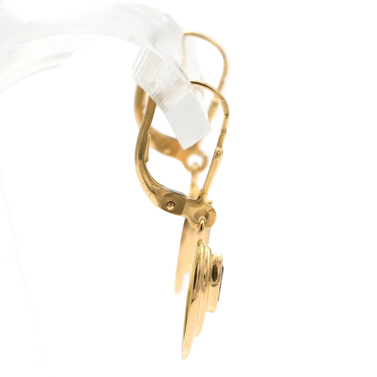 Yellow Gold and Sapphire Drop Earrings