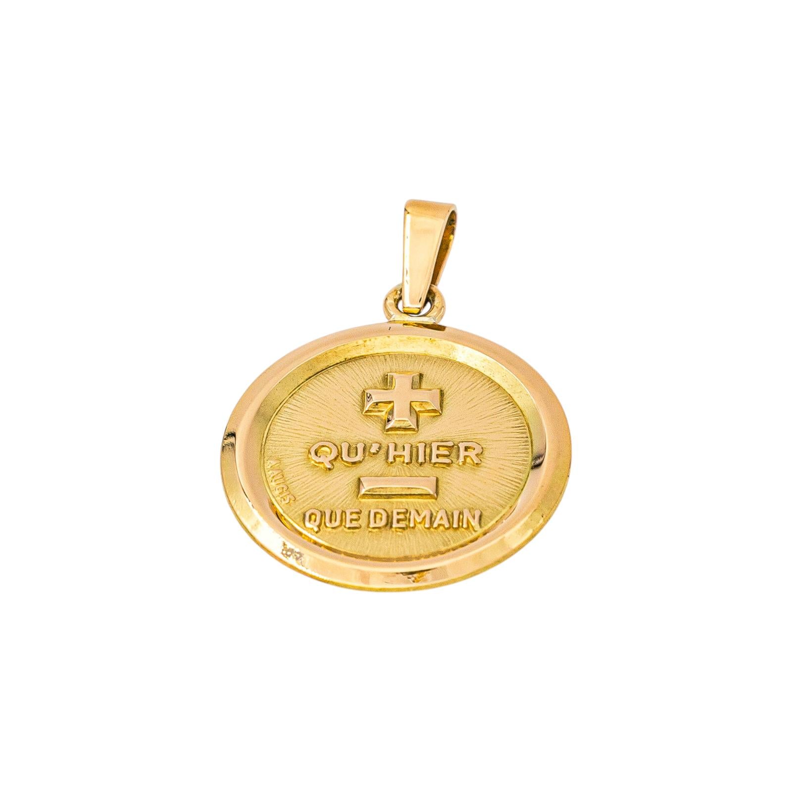 Augis "Medal of Love" Pendant in Yellow gold