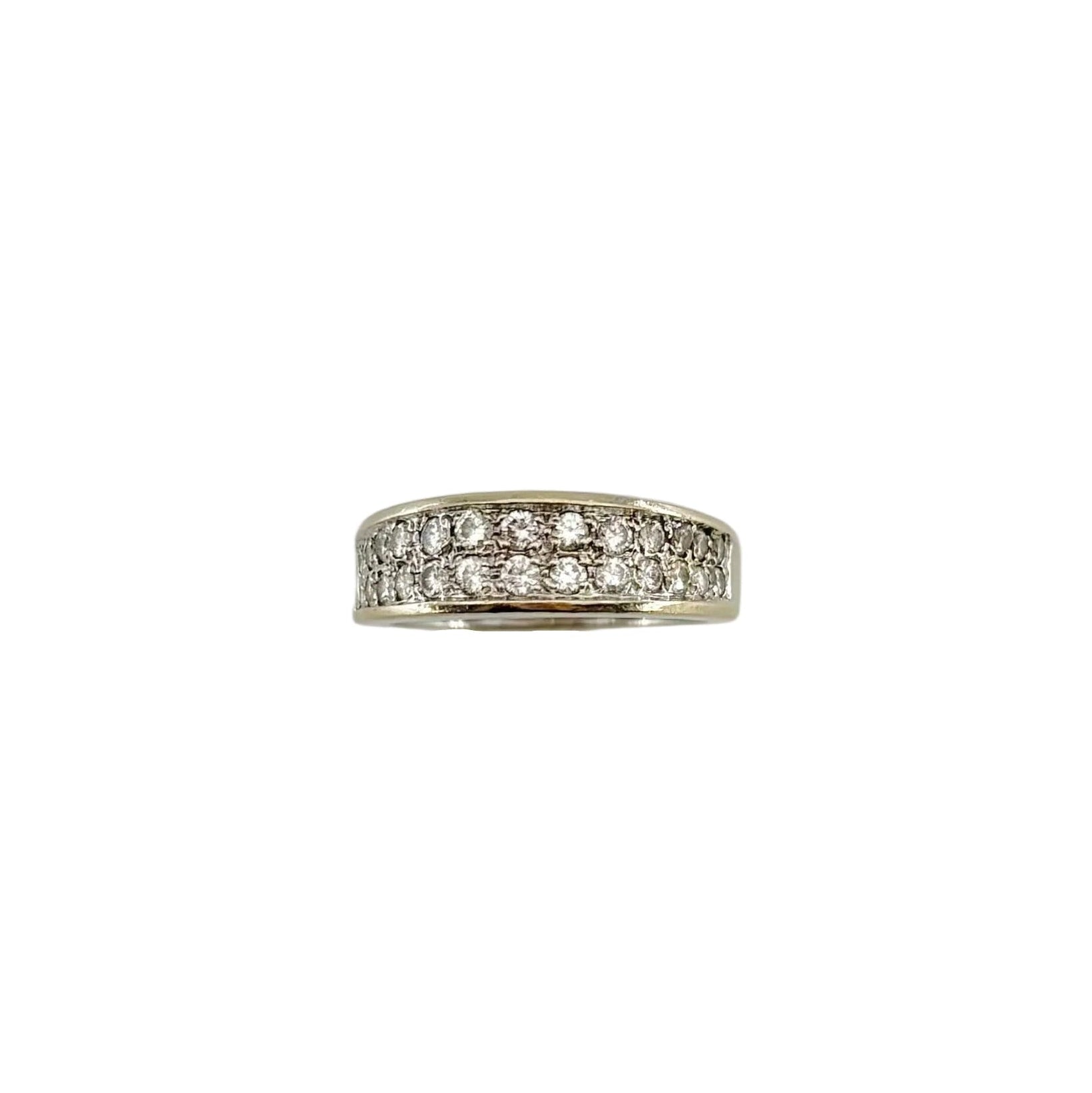 White Gold and Diamond Bangle Ring