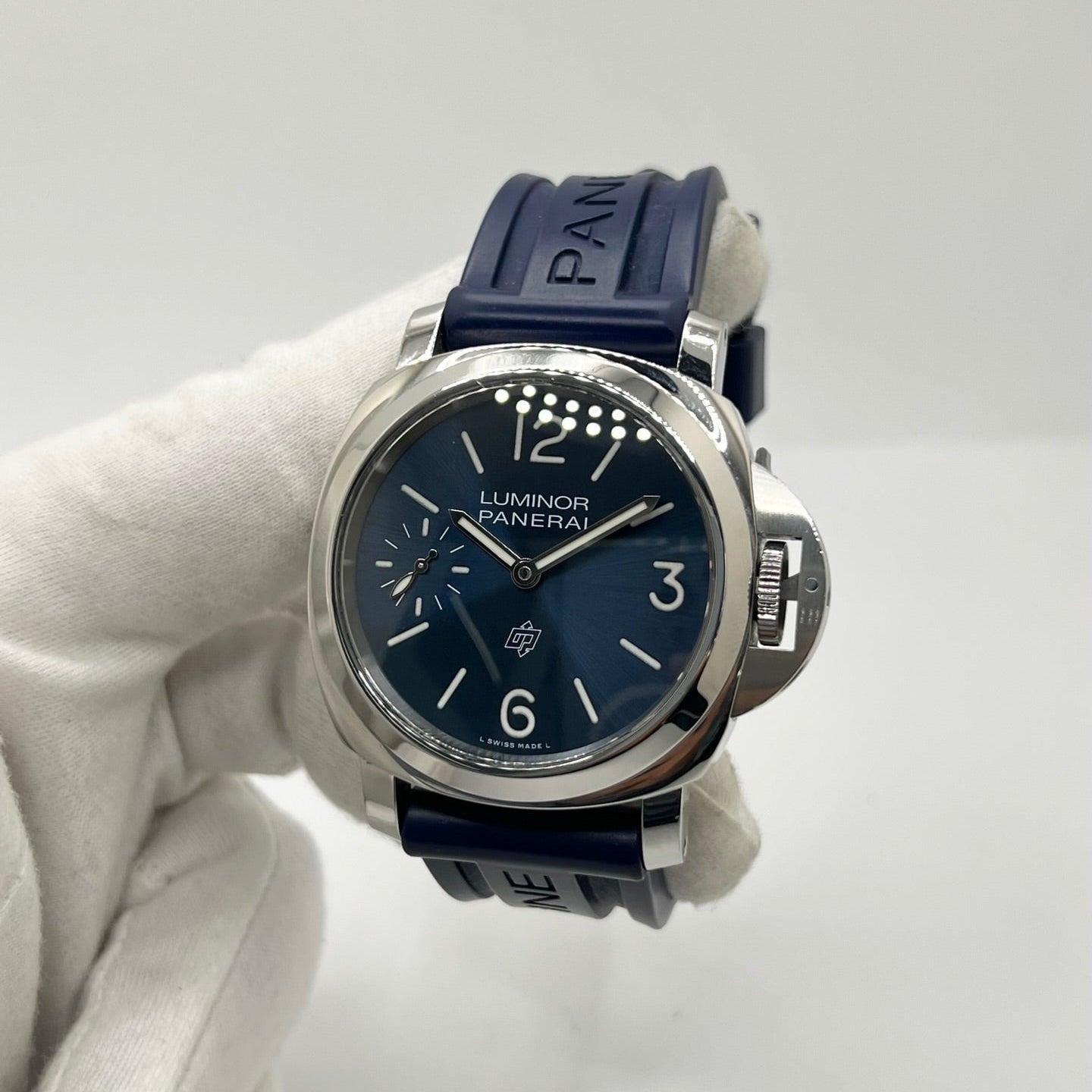 PANERAI "Luminor Base" Watch in Steel and Rubber