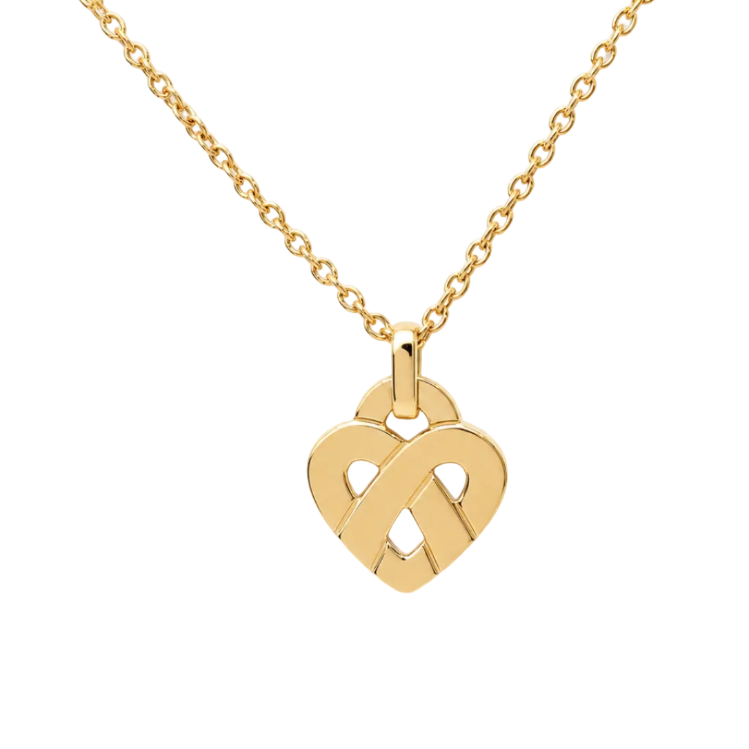 POIRAY "Entrelacé" PM Pendant Necklace in Yellow Gold