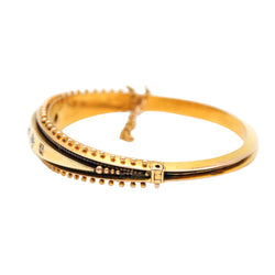 Yellow Gold and Diamond Bangle Bracelet