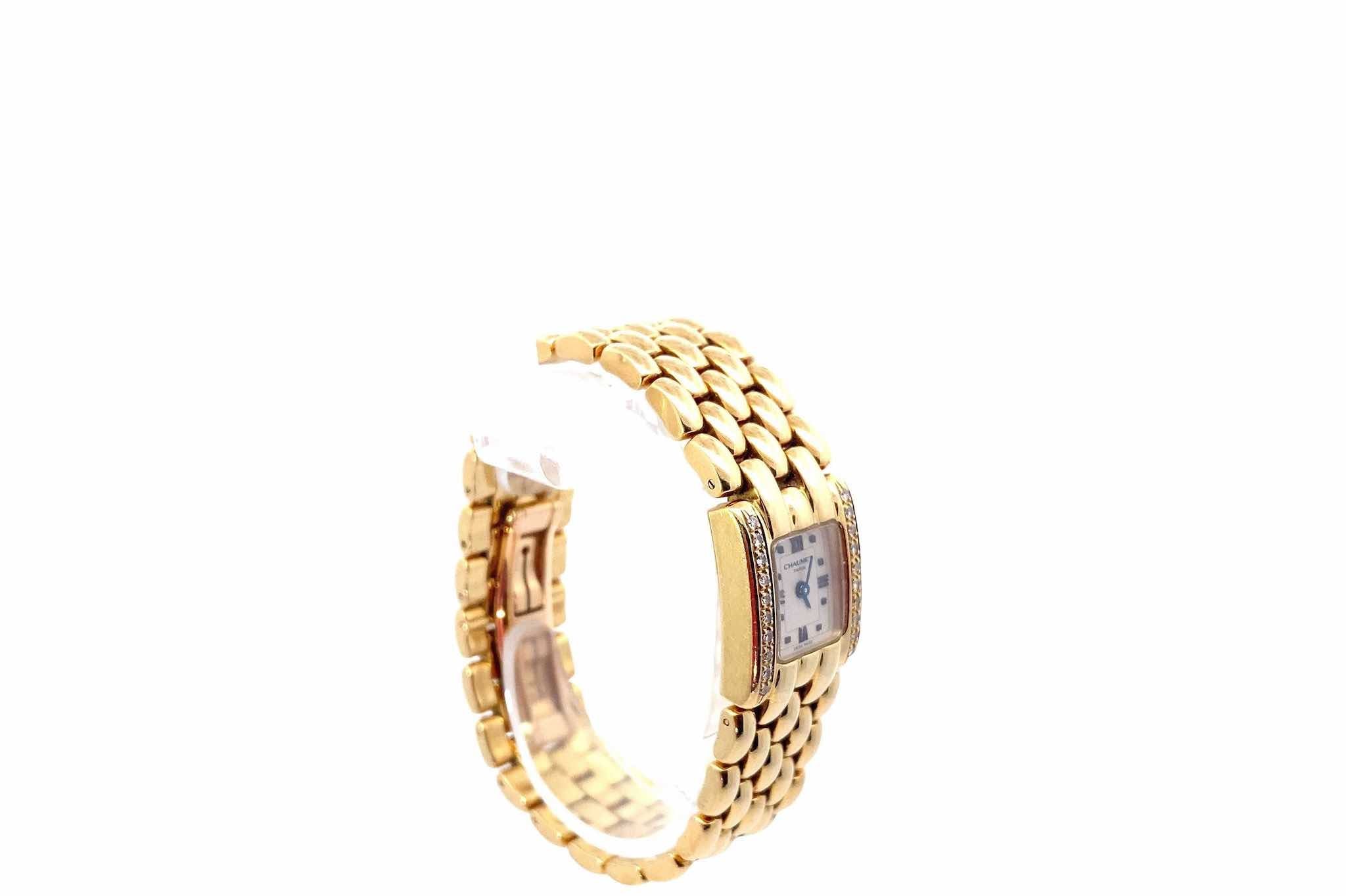 Montre Chaumet Khesis en or et diamants