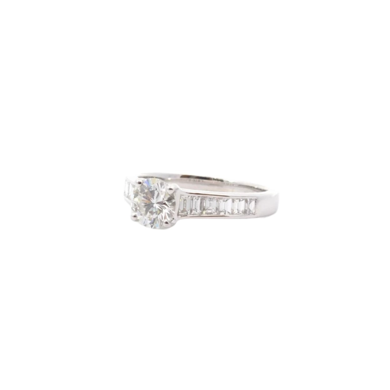 Bague diamant 0,85ct G/VS2 en or 18k