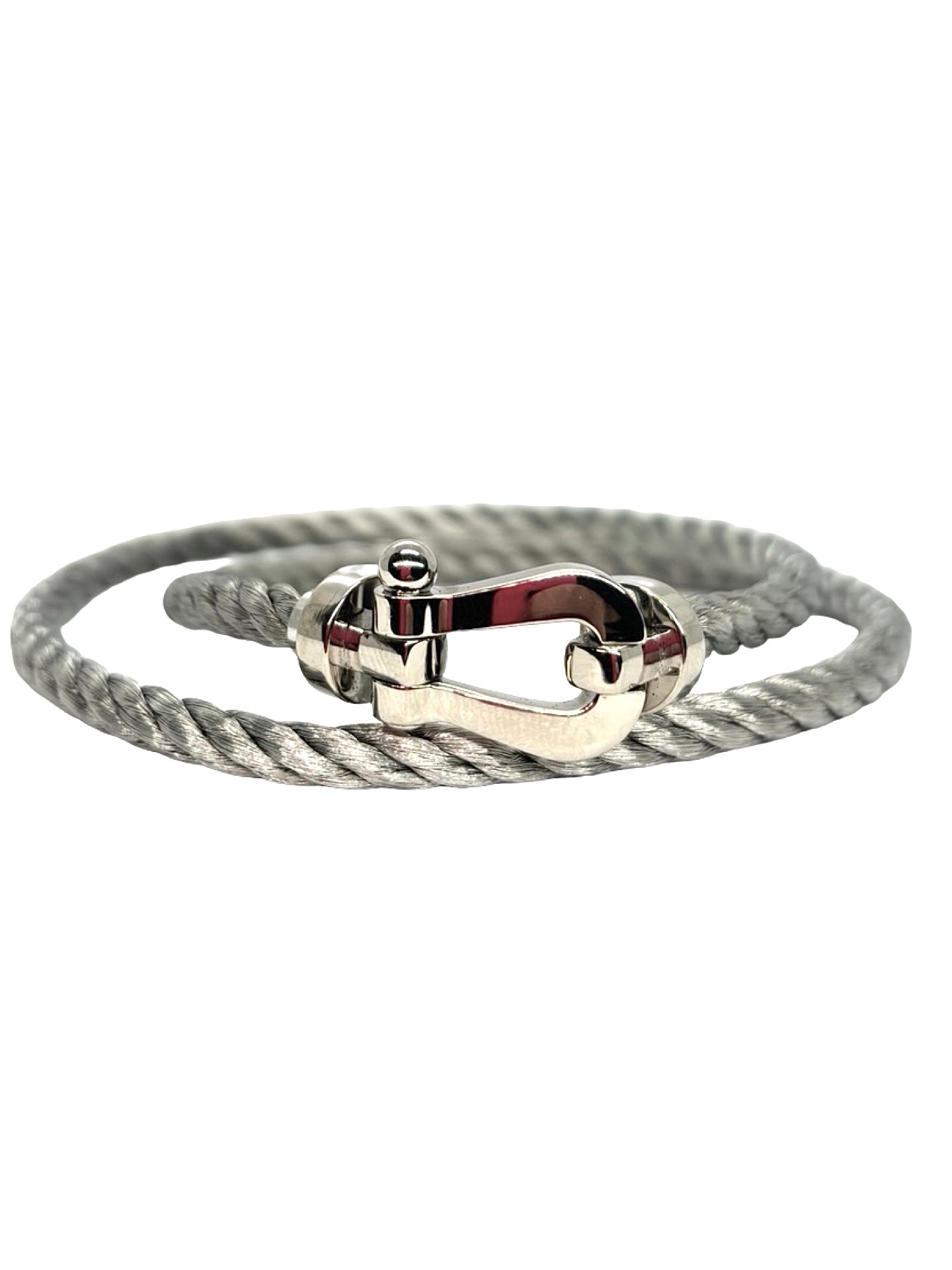 Bracelet Souple FRED Force 10 en or blanc