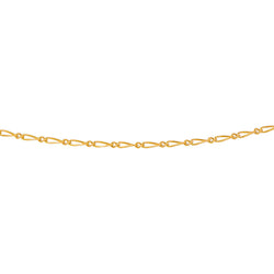 Yellow Gold Alternating Link Necklace