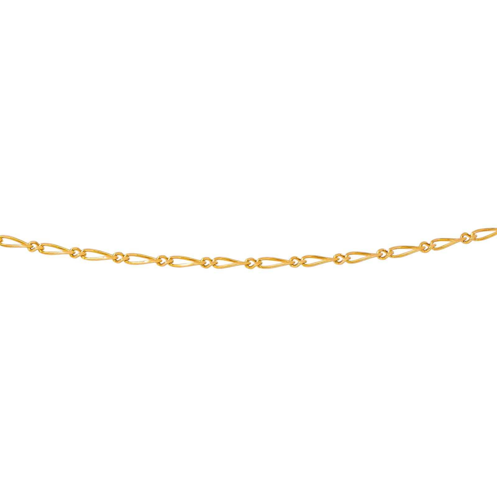 Yellow Gold Alternating Link Necklace