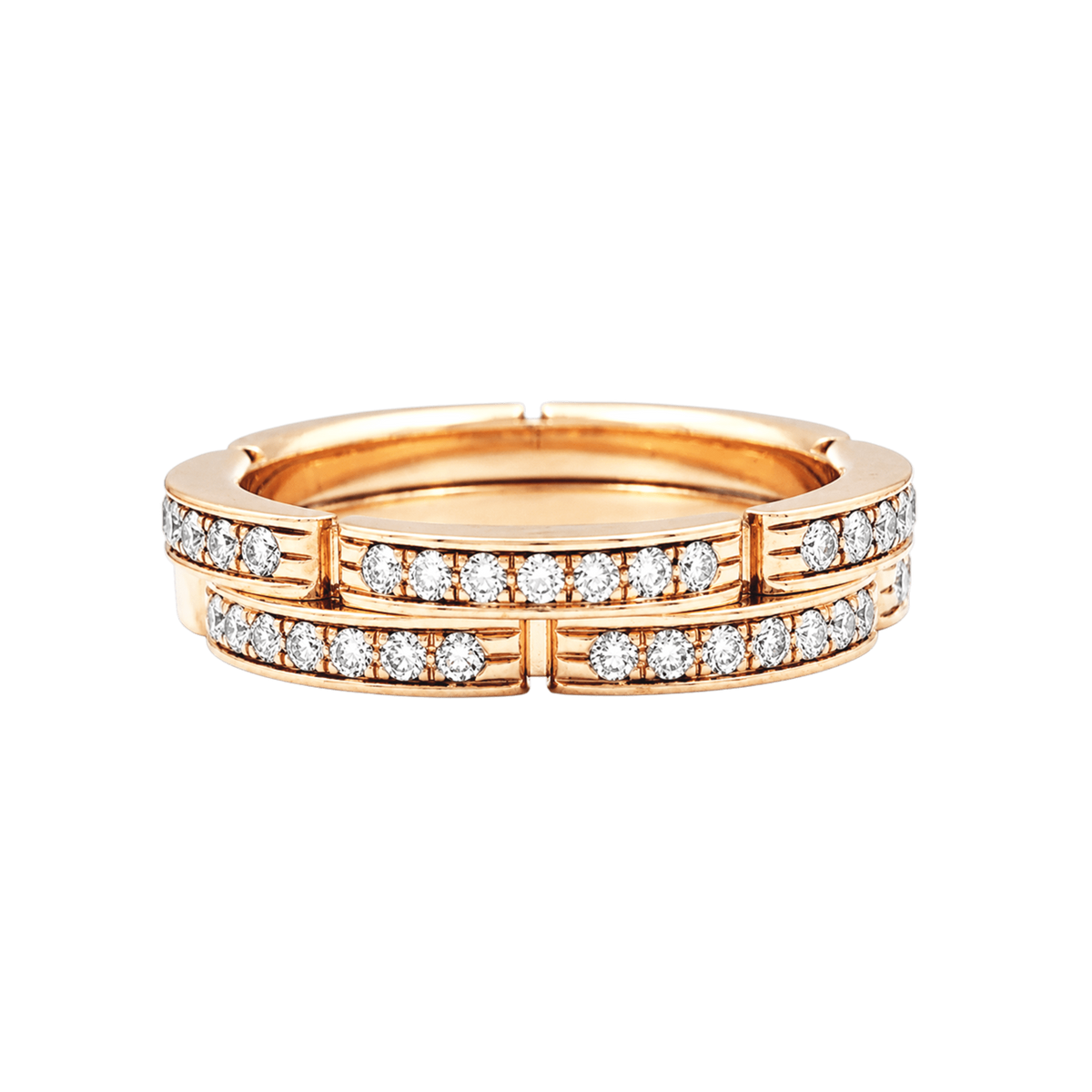CARTIER "Maillon Panthère" Wedding Band in rose gold and diamonds