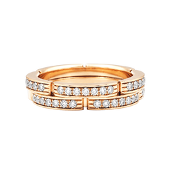 CARTIER "Maillon Panthère" Wedding Band in rose gold and diamonds