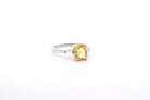 Bague saphir jaune de 2,02cts et diamants