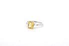 Bague saphir jaune de 2,02cts et diamants