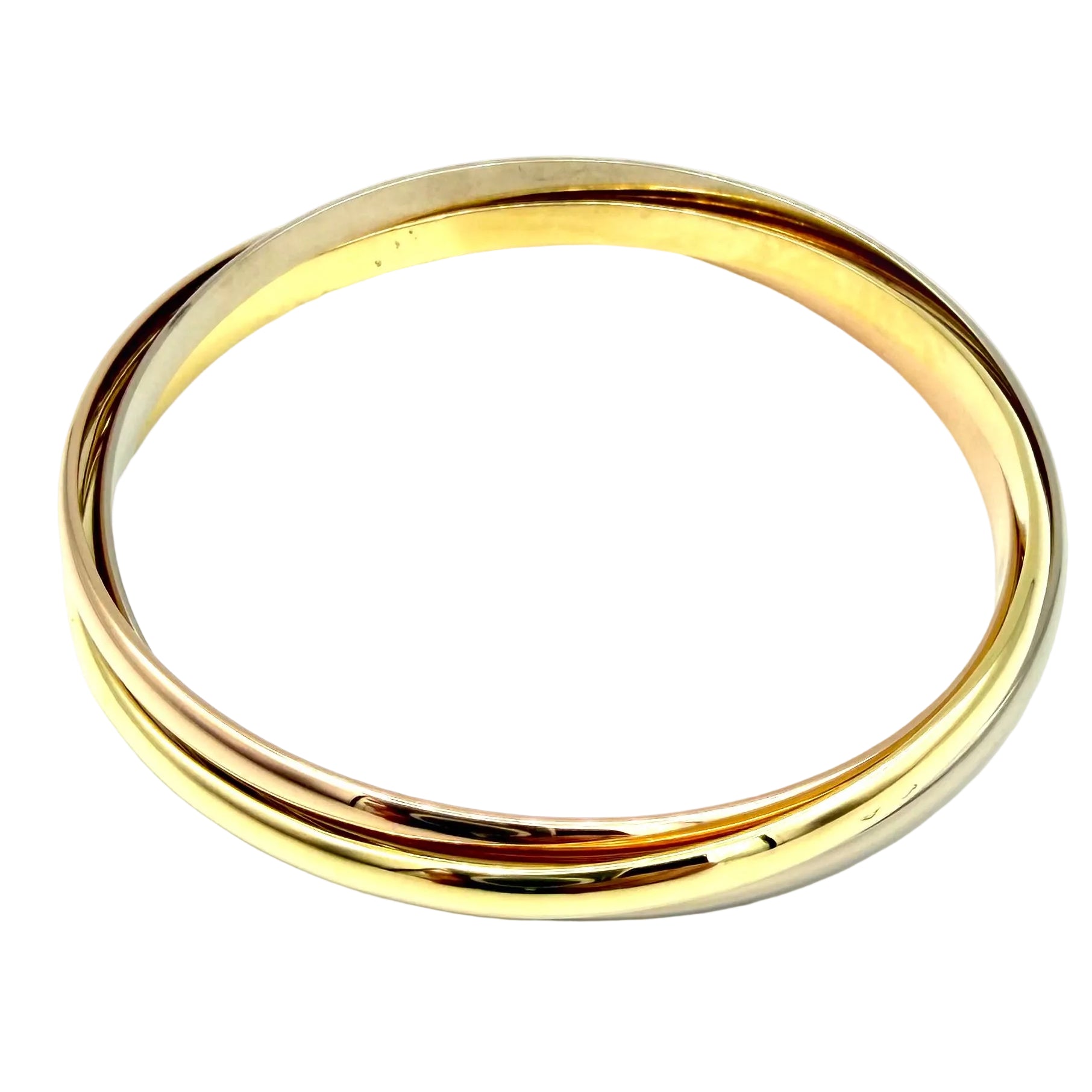 CARTIER "Trinity" MM Bracelet in white gold, yellow gold, and rose gold