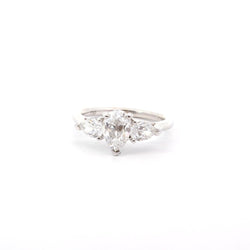 Bague diamant poire 1ct D/SI2 en or 18k