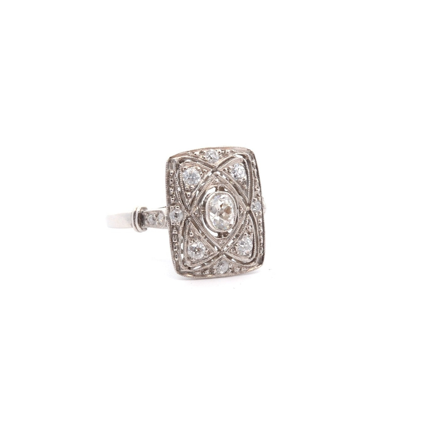 Bague art déco en diamants