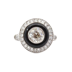 Ring vintage diamond of 1.66cts L/VVS2