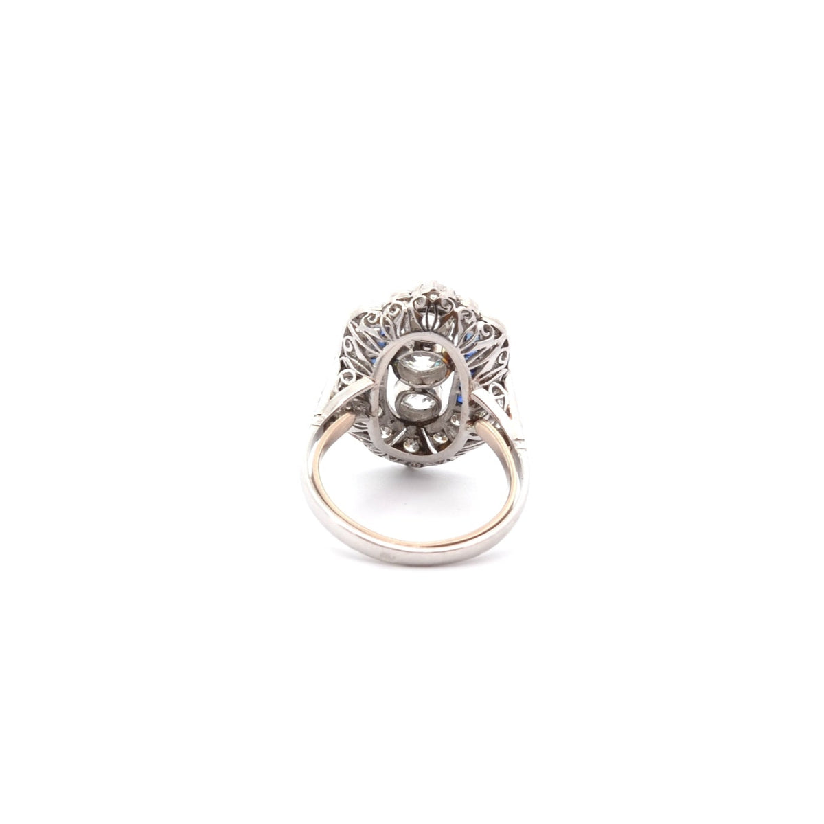 Bague art déco diamants et saphirs