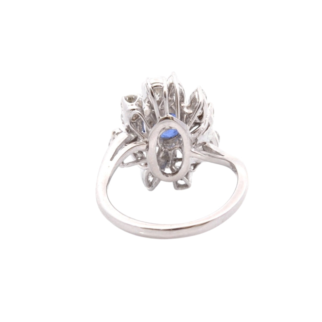 Bague saphir de 2,51cts et diamants