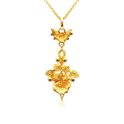 Yellow Gold and Pearl Pendant