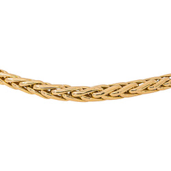 Yellow Gold Palm Leaf Link Necklace