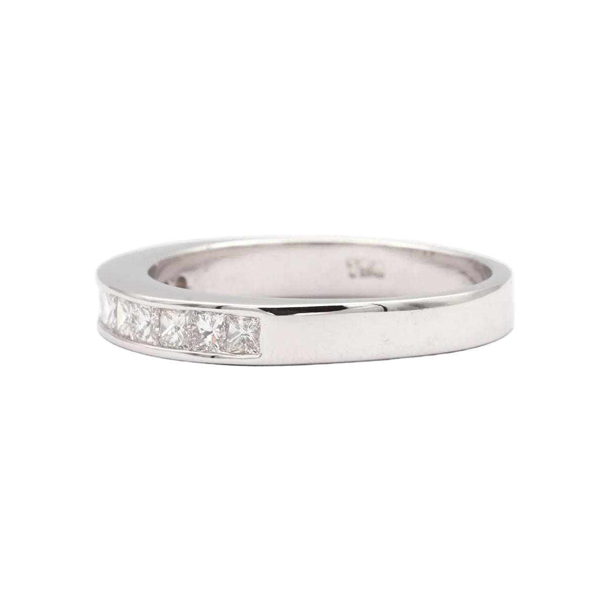 White Gold and Diamond Wedding Band