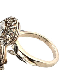 Toi & Moi Ring in Yellow gold and Diamonds