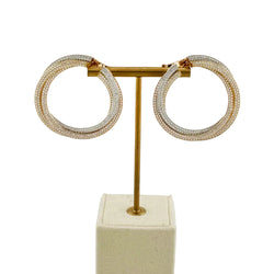 CARTIER "Trinity" Clip-On Earrings in white gold, yellow gold, rose gold, and diamonds