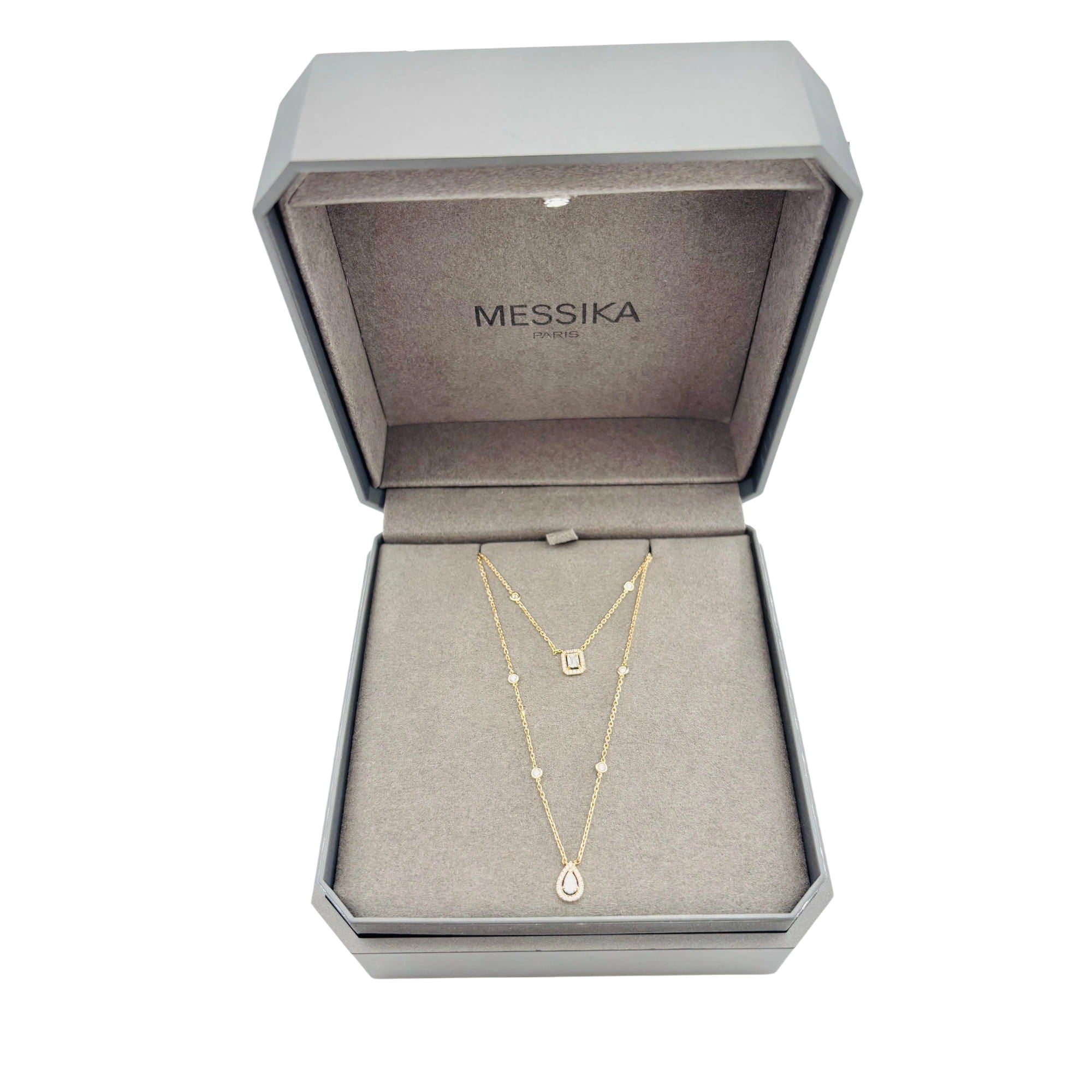 MESSIKA "My Twin" PM Double-Strand Necklace in rose gold and diamonds