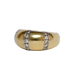 Yellow Gold and Diamond Band Ring