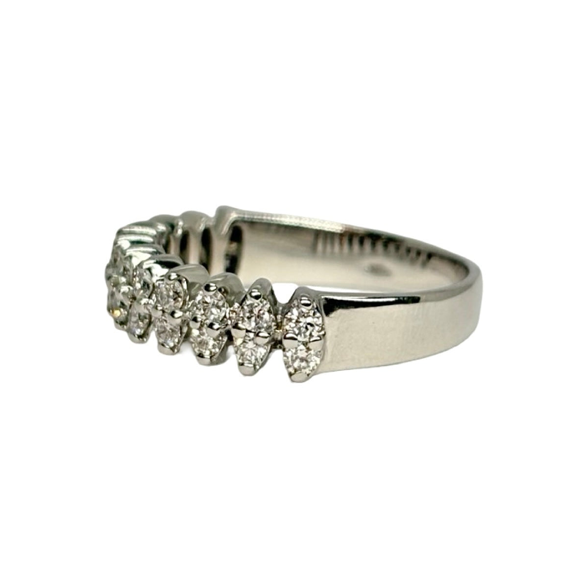 White Gold and Diamond Wedding Band