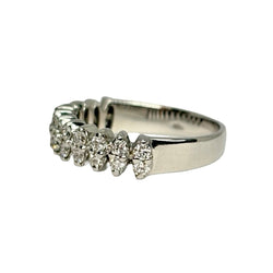 White Gold and Diamond Wedding Band