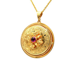 Yellow Gold and Ruby Pendant