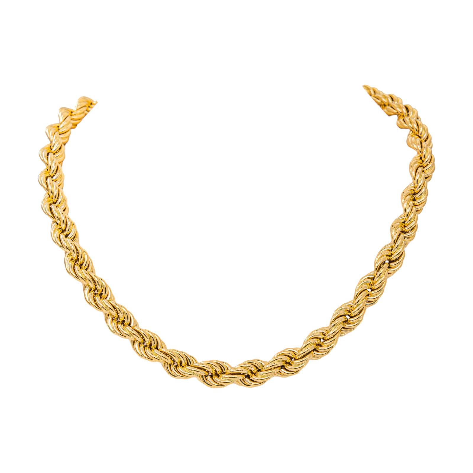 Yellow Gold Rope-Link Necklace