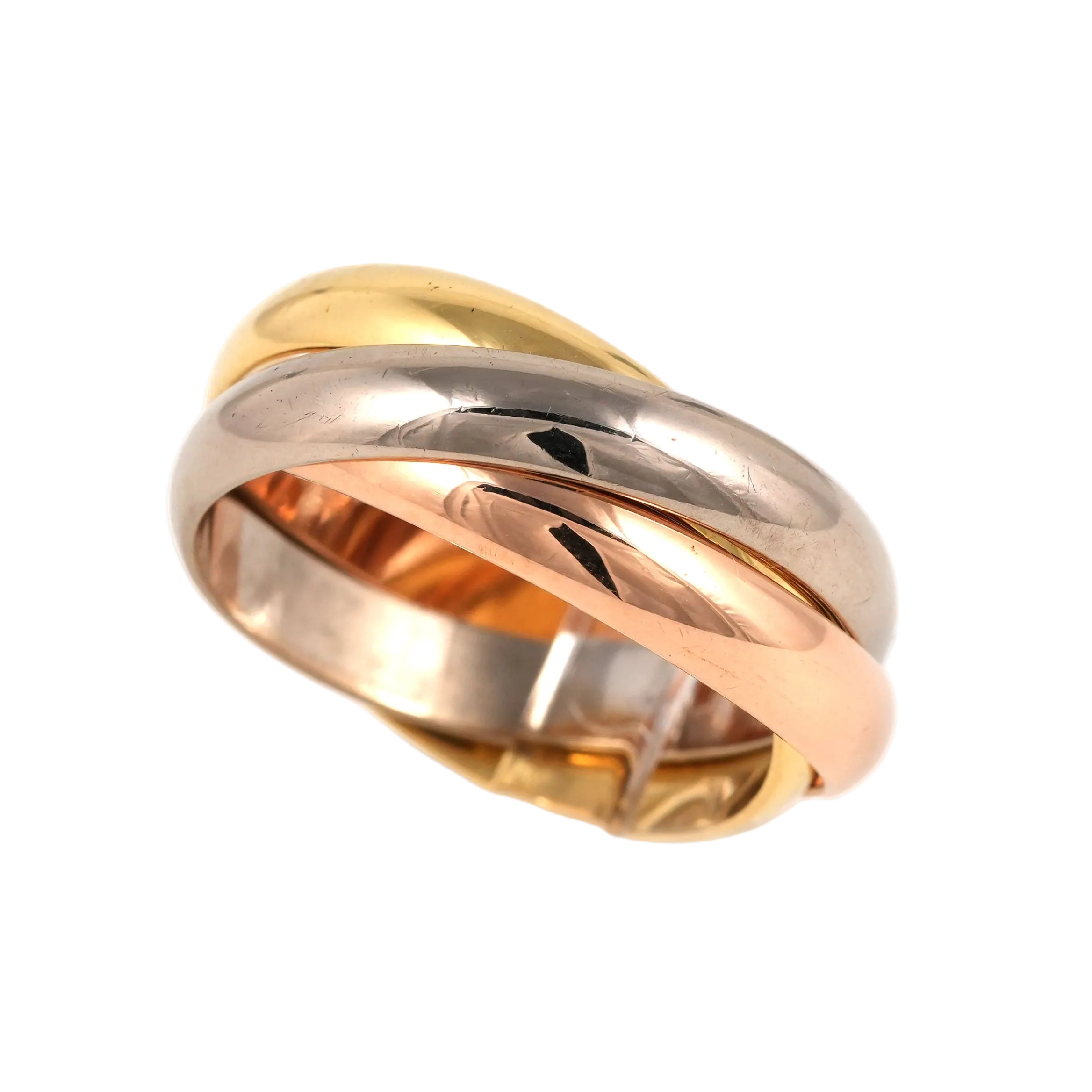 CARTIER "Trinity" Wedding band in white gold, yellow gold, and rose gold