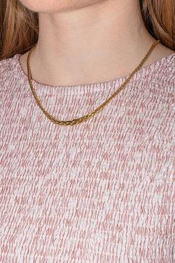 Collier Maille palmier Or jaune