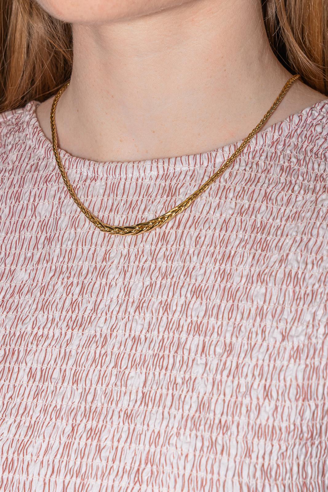 Collier Maille palmier Or jaune