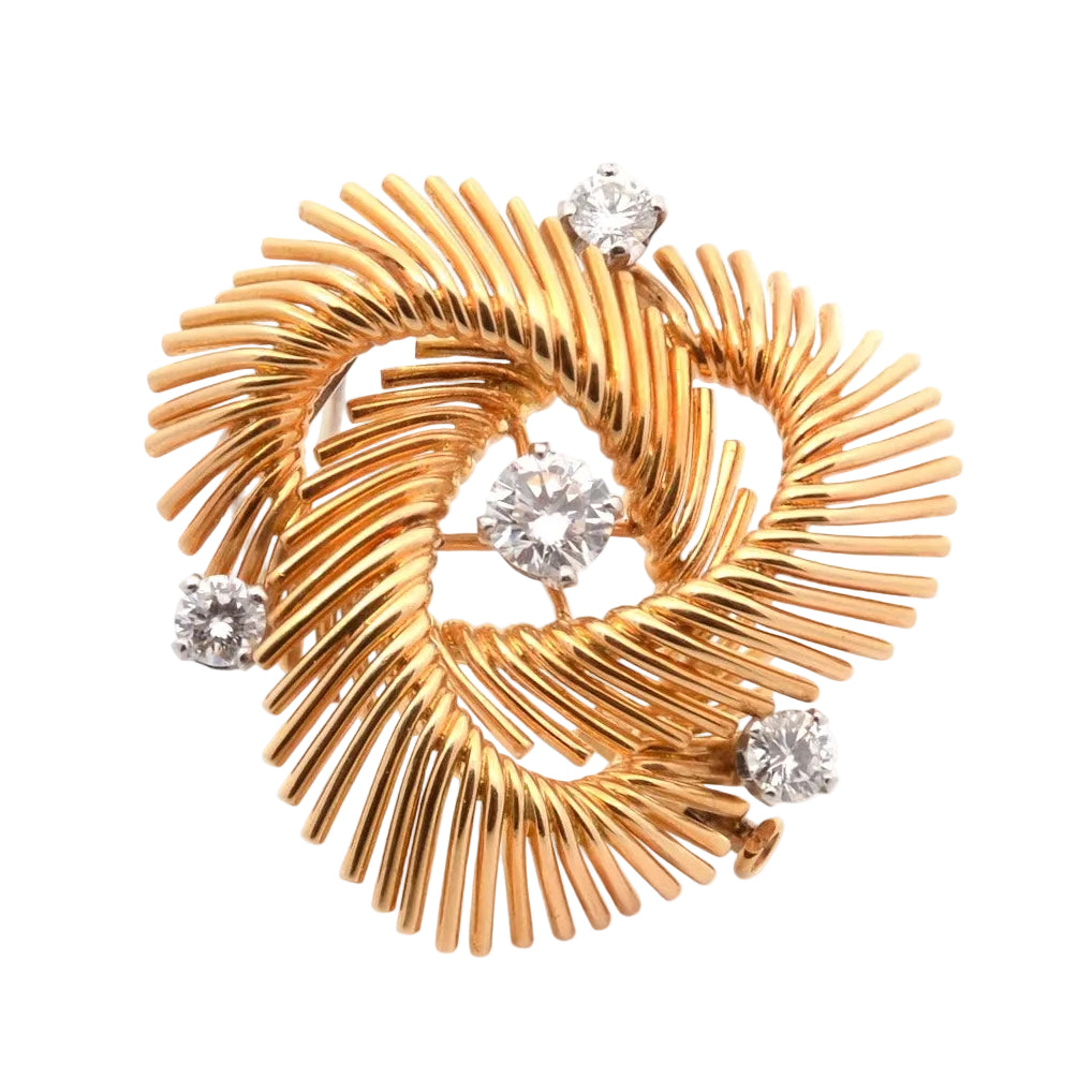 Brooch Mellerio in 18k gold and diamonds