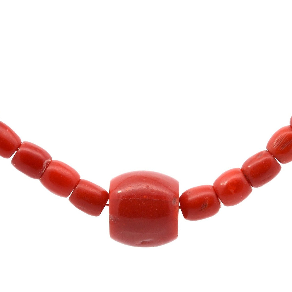 Necklace vintage coral pearls