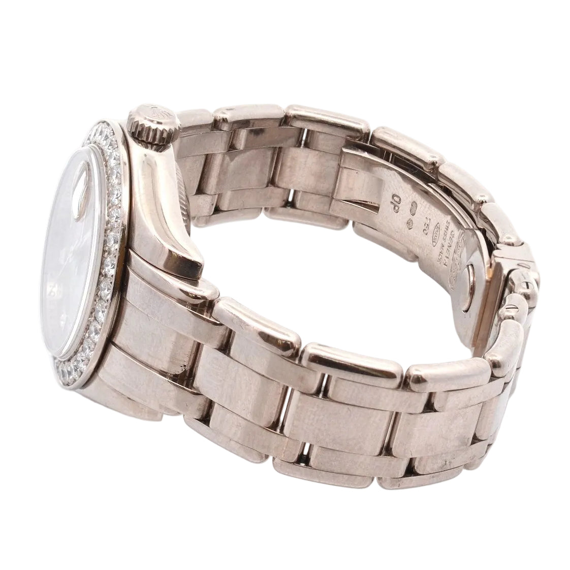 Montre Rolex Pearlmaster diamants en or 18k