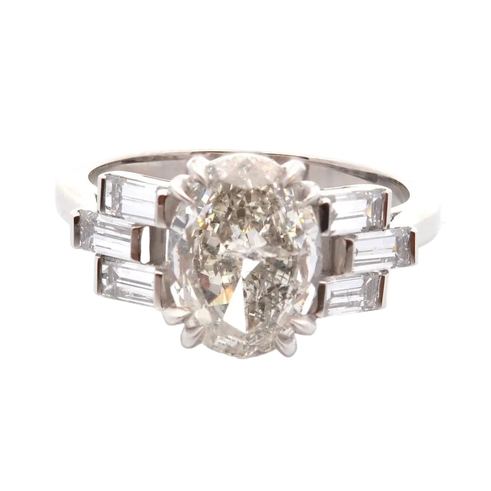 Ring diamond 2.03cts in paltinium