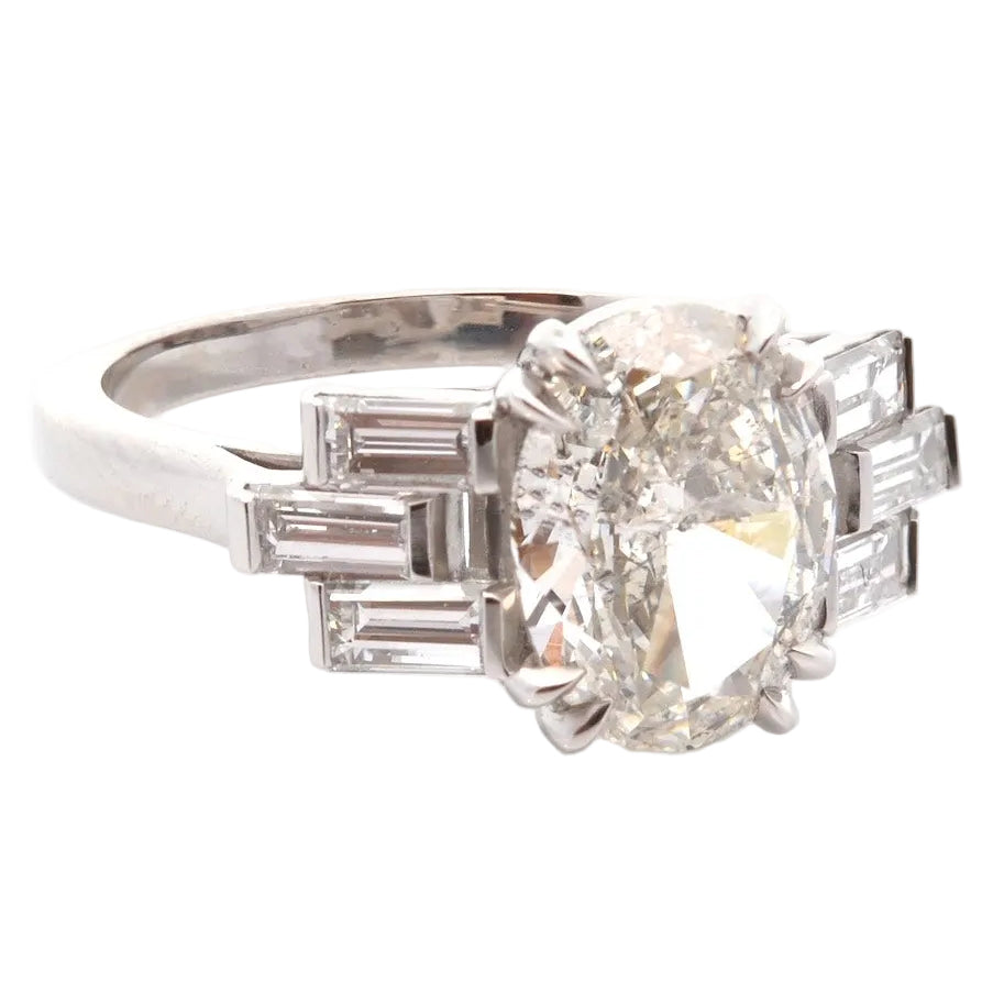 Ring diamond 2.03cts in paltinium