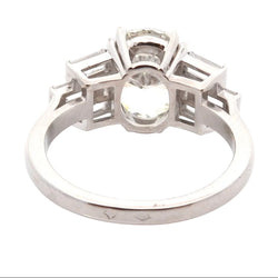 Ring diamond 2.03cts in paltinium